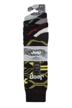 Mens 5 Pair Jeep Everyday Leisure Bamboo Socks