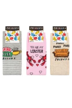 Ladies 3 Pair SOCKSHOP Friends Cotton Socks