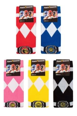 Mens And Ladies 5 Pair SOCKSHOP Power Rangers Cotton Socks