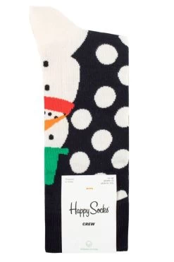 Mens And Ladies 1 Pair Happy Socks Jumbo Snowman Socks