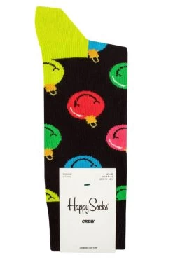 Mens And Ladies 1 Pair Happy Socks Jingle Smiley Socks