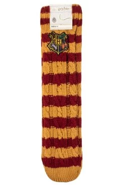 Mens And Ladies 1 Pair SOCKSHOP Harry Potter Chunky Cable Lined Slipper Socks
