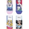 4 Pair Disney Princesses Sleeping Beauty, Cinderella, Jasmine And Ariel Socks Ladies - Film & TV Characters