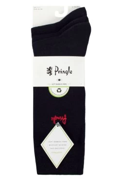 Mens 3 Pair Pringle Half Cushioned Socks