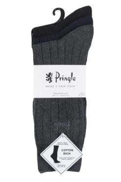 3 Pair Laird Rib Trouser Socks Men's - Pringle