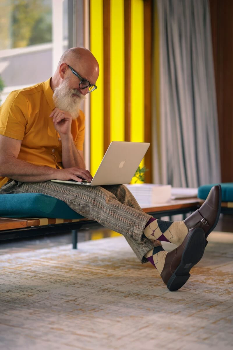 3 Pair New Waverley Argyle Patterned And Plain Socks Men's - Pringle - Image 3