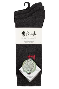 3 Pair Plain Rupert Bamboo Socks Men's - Pringle