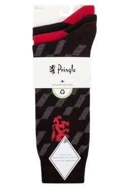 Mens 3 Pair Pringle Patterned Cotton Socks