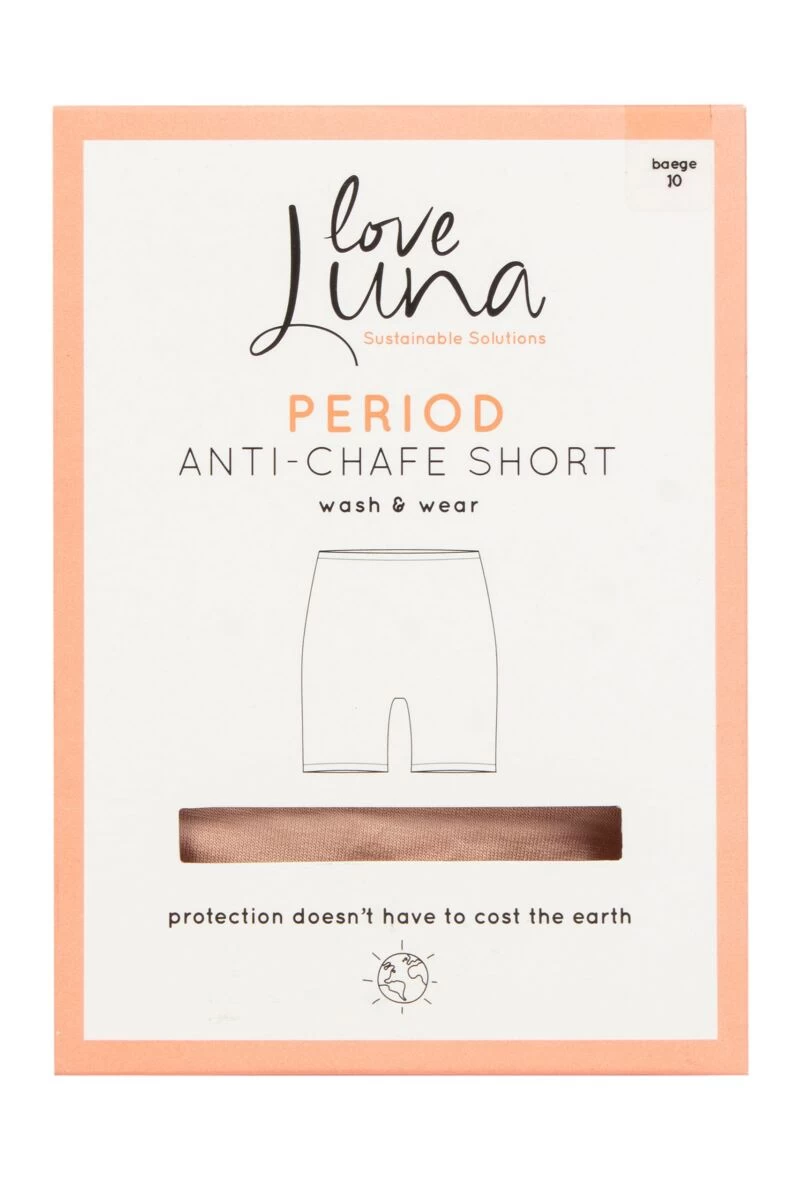 Ladies 1 Pack Love Luna Period Anti-Chafe Bamboo Shorts
