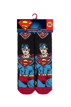 Mens 1 Pair SOCKSHOP Heat Holders DC 1.6 TOG Lite Superman Thermal Socks