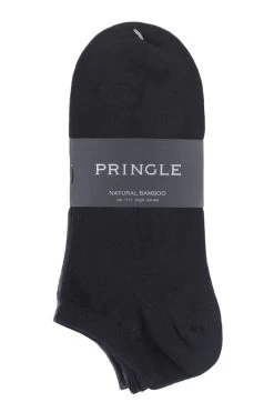 3 Pair Black Label Bamboo Trainer Socks Men's - Pringle