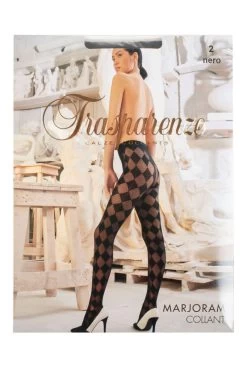 Ladies 1 Pair Trasparenze Marjoram Diamond Patterned Tights