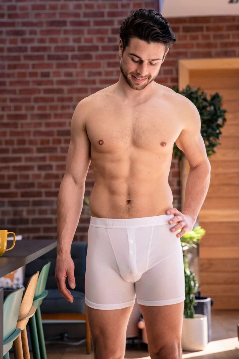 3 Pack William Button Front Cotton Boxer Shorts Men's - Pringle - Image 6