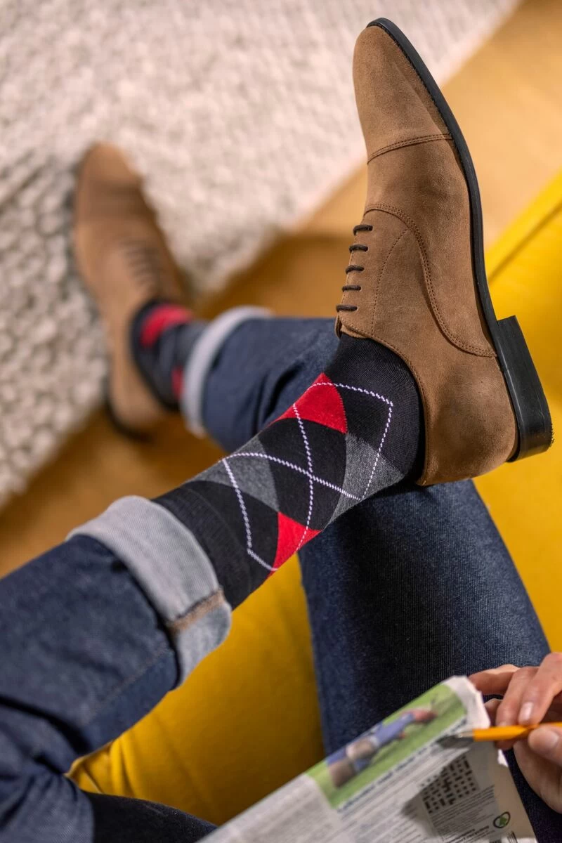 3 Pair New Waverley Argyle Patterned And Plain Socks Men's - Pringle - Image 4