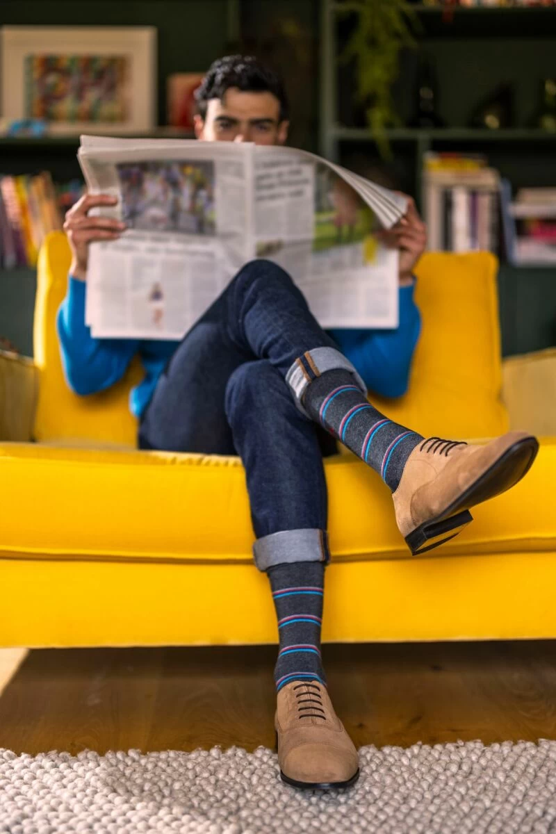 3 Pair New Waverley Argyle Patterned And Plain Socks Men's - Pringle - Image 5