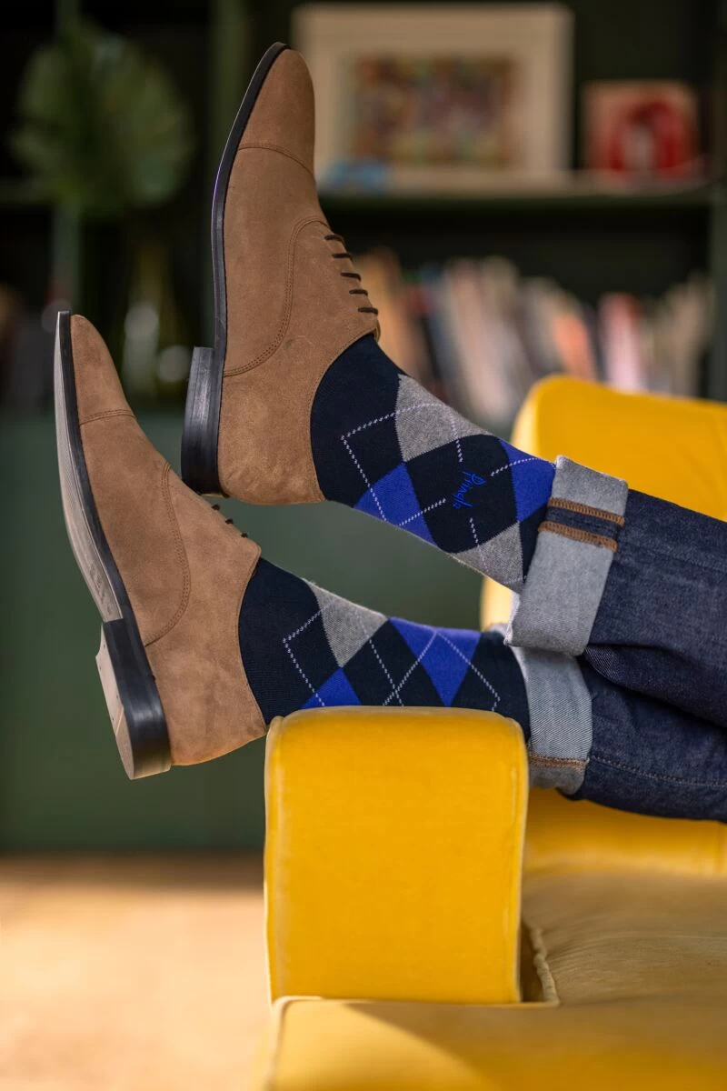 3 Pair New Waverley Argyle Patterned And Plain Socks Men's - Pringle - Image 6