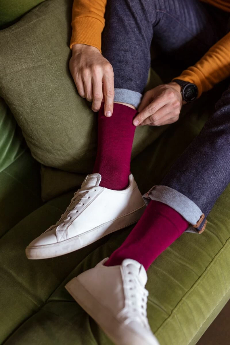 3 Pair Comfort Cuff Plain Gentle Bamboo Socks With Smooth Toe Seams Men's - SOCKSHOP - Image 2