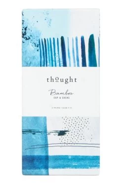 Mens 2 Pair Thought Jem Bamboo And Organic Cotton Gift Boxed Socks With Bamboo Cup