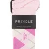 Ladies 3 Pair Pringle Black Label Argyle Bamboo Socks
