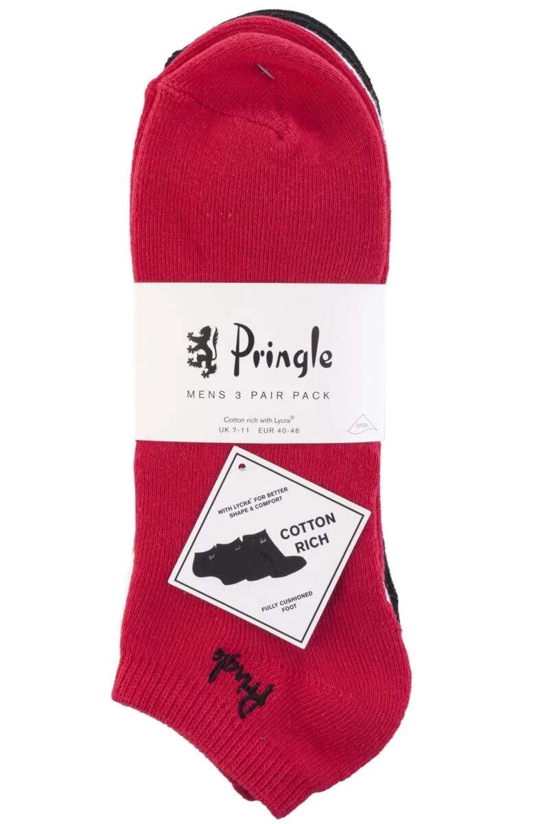 3 Pair Cushioned Secret Socks Men's - Pringle