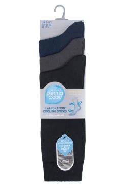 Mens And Ladies 3 Pair SOCKSHOP PermaCool Evaporation Cooling Socks