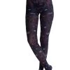 1 Pair Platino Floral Knit Opaque Tights Ladies - Trasparenze
