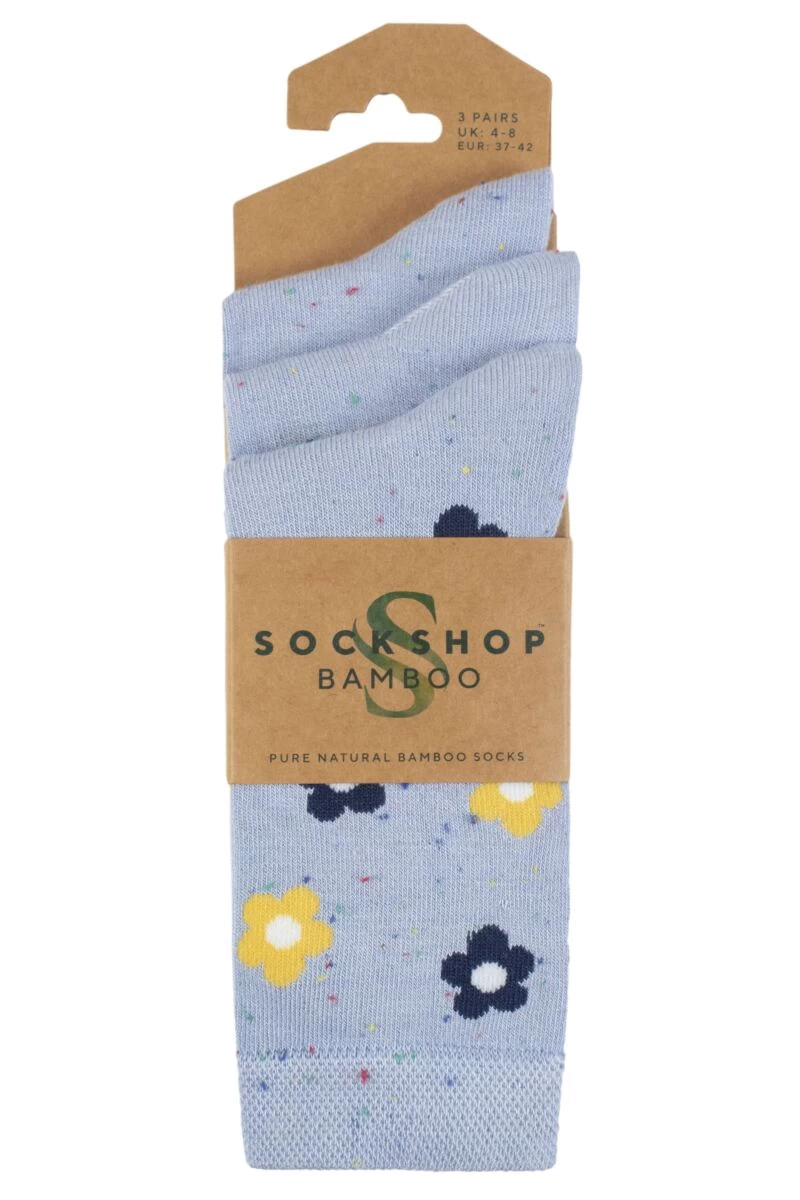 Ladies 3 Pair SOCKSHOP Speckled Bamboo Socks