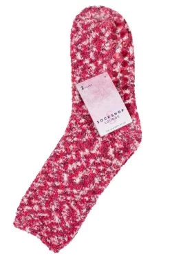 Ladies 2 Pair SOCKSHOP Cosy Slipper Socks With Grip