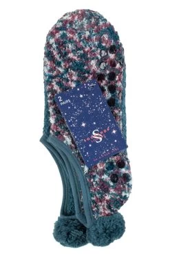 Ladies 2 Pair SOCKSHOP Pom Pom Mary Jane Socks