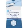 3 Pair Gentle Bamboo Socks With Smooth Toe Seams In Plains And Stripes Ladies - SOCKSHOP