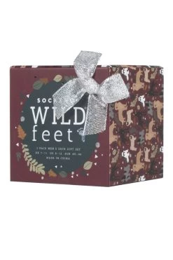 Mens 3 Pair SOCKSHOP Wildfeet Dogs Gift Boxed Socks