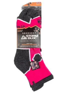 Ladies 3 Pair Storm Bloc Cushioned Ankle Socks