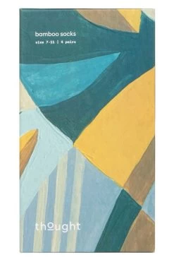 Mens 4 Pair Thought Bamboo Space Gift Boxed Socks