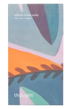 Mens 4 Pair Thought Axton Organic Cotton Patterned Gift Boxed Socks