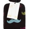 Mens 2 Pair Thought Clayton Moustache Bamboo Gift Bagged Socks