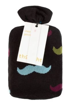 Mens 2 Pair Thought Clayton Moustache Bamboo Gift Bagged Socks