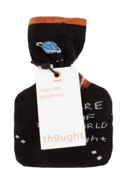 Mens 1 Pair Thought Conrad Space Organic Cotton Gift Bagged Socks