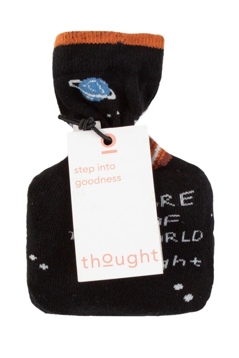 Mens 1 Pair Thought Conrad Space Organic Cotton Gift Bagged Socks