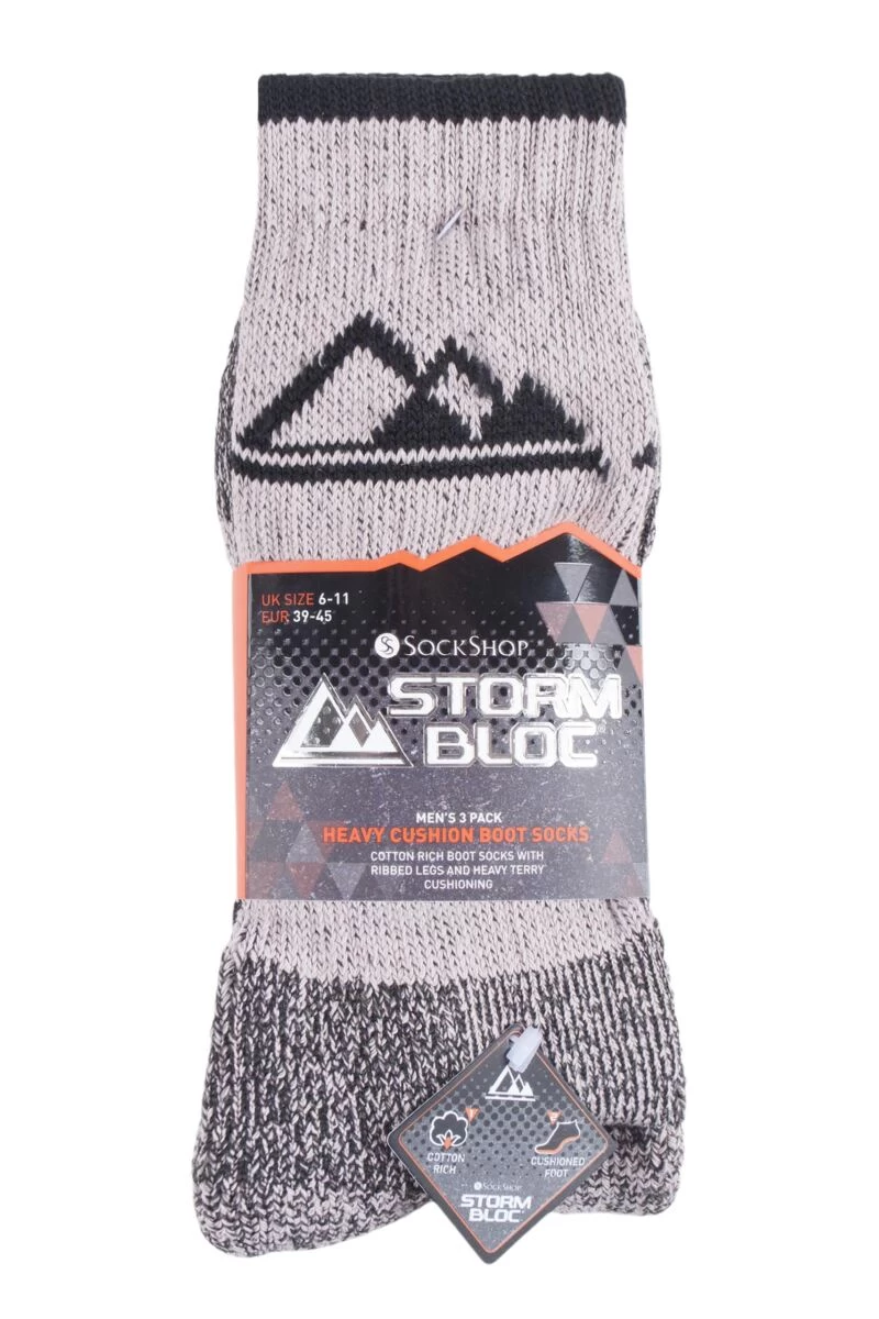 3 Pair Luxury Boot Socks Men's - Storm Bloc