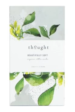 Ladies 4 Pair Thought Orsella Floral Organic Cotton Gift Boxed Socks