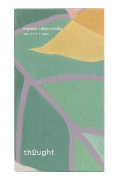 Ladies 4 Pair Thought Gift Boxed Birds Flowers And Bicycles Organic Cotton Socks