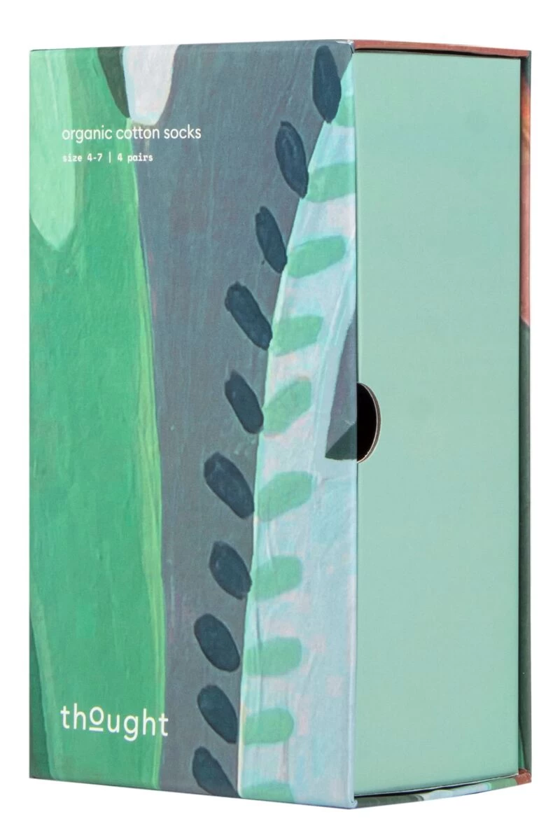 Ladies 4 Pair Thought Granger Organic Cotton Gardening Gift Boxed Socks - Image 2