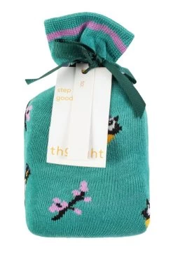 Ladies 2 Pair Thought Jae Bird Bamboo Gift Bagged Socks