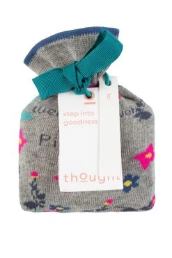 Ladies 1 Pair Thought Viola Floral Organic Cotton Gift Bagged Socks