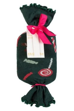 Ladies 2 Pair Thought Joya Christmas Sweets Bamboo Gift Bagged Socks