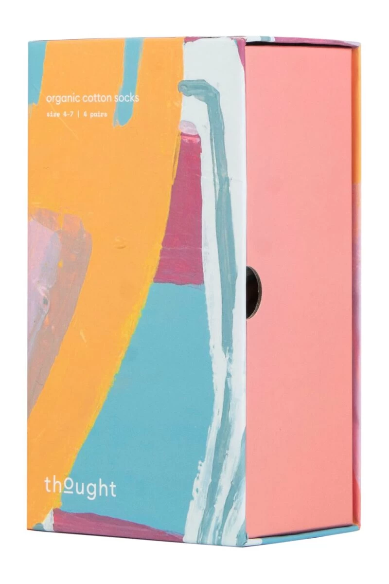 Ladies 4 Pair Thought Organic Cotton Llama Gift Boxed Socks - Image 2