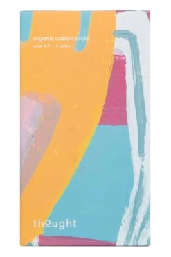 Ladies 4 Pair Thought Organic Cotton Llama Gift Boxed Socks