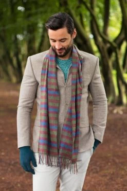 1 Pack And Made In Scotland Check 100% Cashmere Scarf Unisex - Great & British Knitwear