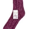 Ladies 1 Pair Elle Chenille Cable Slouch Socks