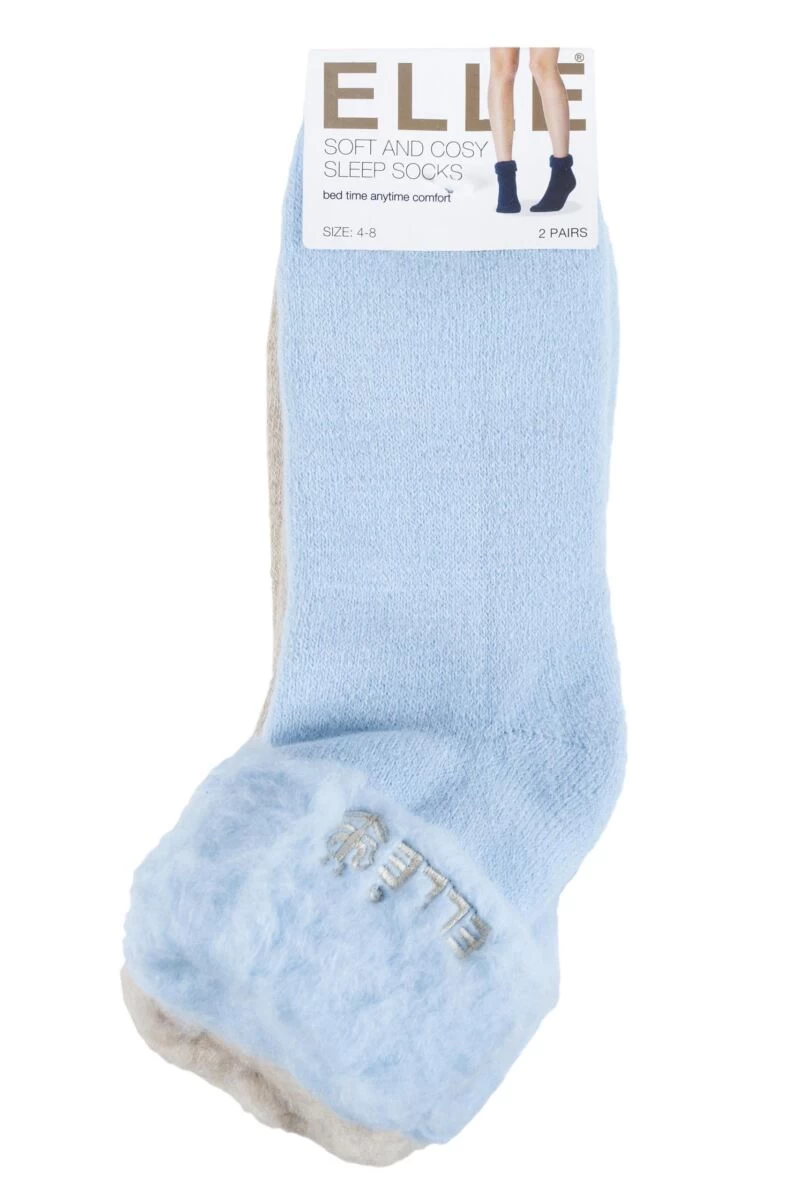 2 Pair Original Cosy Bed Socks Ladies - Elle